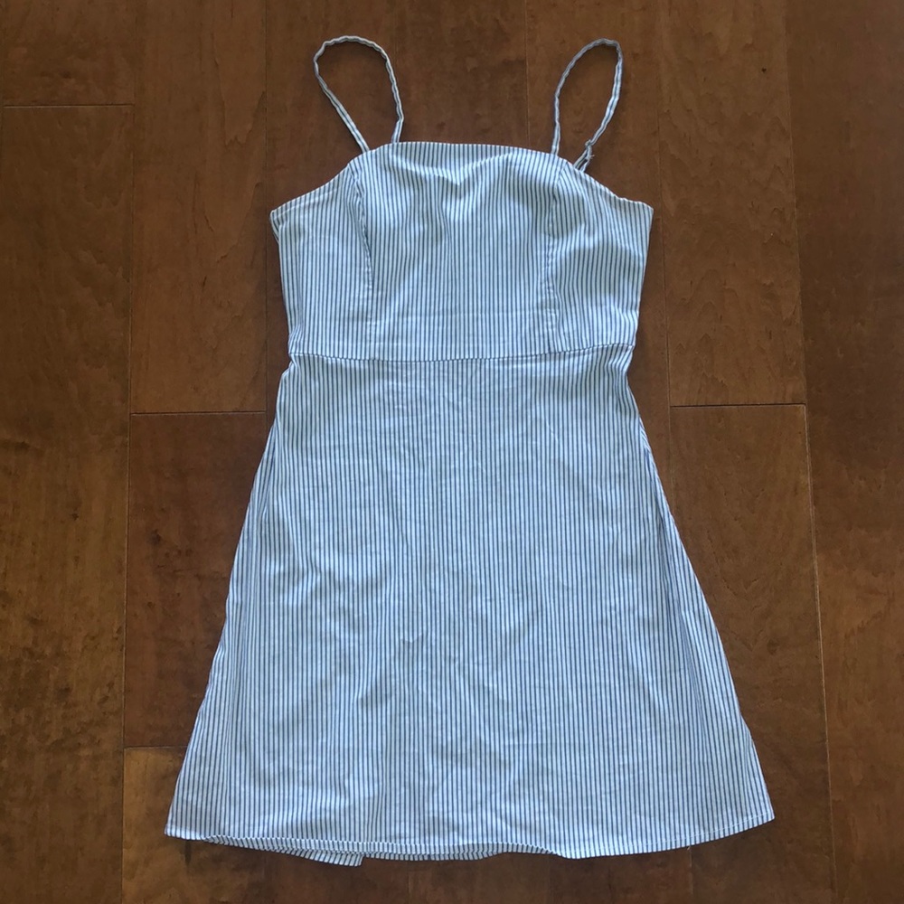 Mini blue & white stripped dress